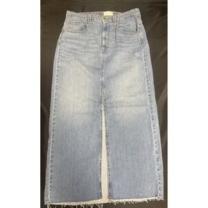Universal Trends Thread Light Wash Denim Maxi Skirt Size 8